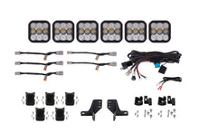 Cargar imagen en el visor de la galería, Diode Dynamics Bronco SS5 6-Pod CrossLink Grille Lightbar Kit Pro - White Combo
