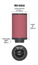 Cargar imagen en el visor de la galería, K&amp;N Filter Universal Rubber Filter 1-11/16in FLG / 3in OD / 5in Height