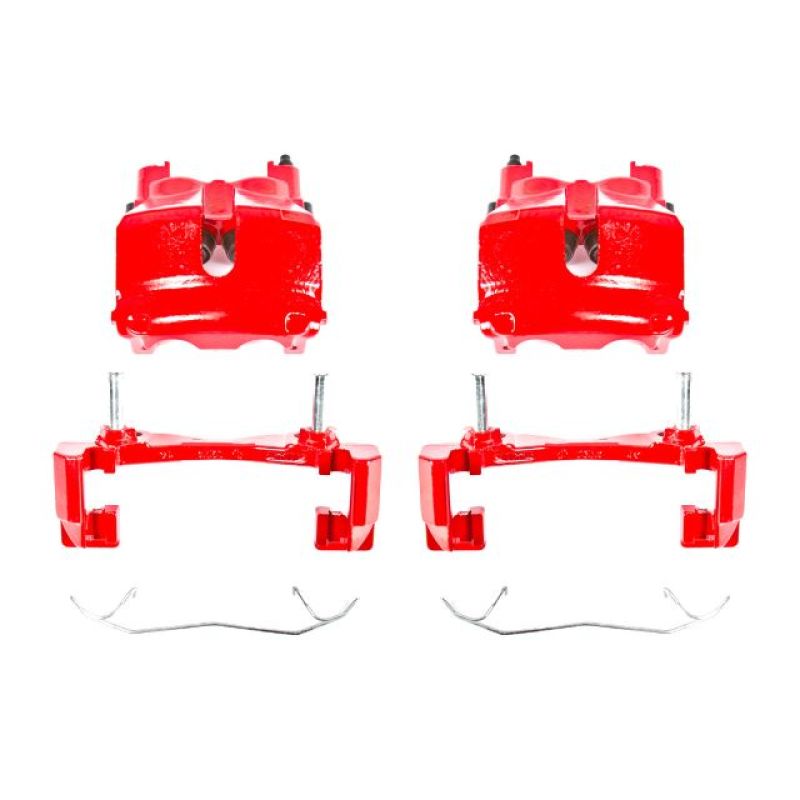 Power Stop 99-02 Jeep Grand Cherokee Front Red Calipers w/Brackets - Pair