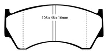 Cargar imagen en el visor de la galería, EBC 95-97 Nissan Sentra 1.6 Redstuff Front Brake Pads