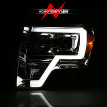 Cargar imagen en el visor de la galería, ANZO 2009-2014 Ford F-150 Projector Headlight Plank Style Chrome Amber