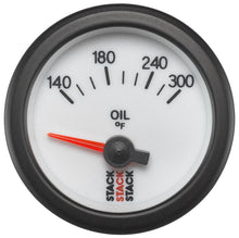 Load image into Gallery viewer, Autometer Stack 52mm 140-300 Deg F 1/8in NPTF Electric Oil Temp Gauge - White