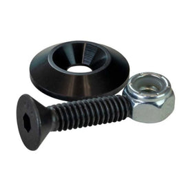 Moroso 1in Taper Washer - Black Anodized (10 Pack w/Hardware)