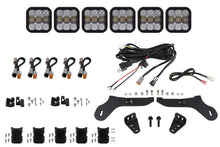 Cargar imagen en el visor de la galería, Diode Dynamics 17-20 Ford Raptor SS5 Grille CrossLink Lightbar Kit Sport - White Combo