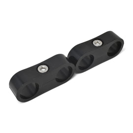 Russell Hose Separator For -12 Braided Hose Black Anodize (2 Pack)