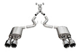 Corsa 20-22 Ford Mustang GT500 3.0in Dual Rear Exit Catback w/ Twin 5.0in Pol. Straight Cut Pro Tip
