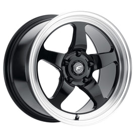 Forgestar D5 Drag 18x5 / 5x120.65 BS / ET-10 / 2.6 Gloss BLK / Diamond Lip 78.1 Bore