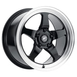 Forgestar D5 Drag 18x5 / 5x120.65 BS / ET-10 / 2.6 Gloss BLK / Diamond Lip 78.1 Bore