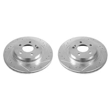Cargar imagen en el visor de la galería, Power Stop 12-16 Mercedes-Benz C250 Rear Evolution Drilled &amp; Slotted Rotors - Pair