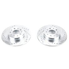 Cargar imagen en el visor de la galería, Power Stop 14-19 Fiat 500L Rear Evolution Drilled &amp; Slotted Rotors - Pair
