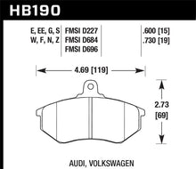 Cargar imagen en el visor de la galería, Hawk 80-87 Audi 5000 HT-10 Compound Front Brake Pads