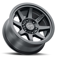 Cargar imagen en el visor de la galería, ICON Rebound 17x8.5 5x5 -6mm Offset 4.5in BS 71.5mm Bore Satin Black Wheel