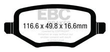 Cargar imagen en el visor de la galería, EBC 12+ Chrysler Town &amp; Country 3.6 Ultimax2 Rear Brake Pads