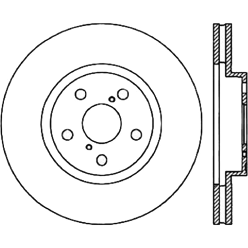 StopTech Sport Slotted 91-95 Toyota MR2 Cryo Front Right Rotor