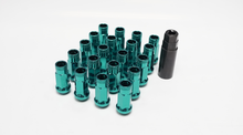 Cargar imagen en el visor de la galería, Wheel Mate 12x1.25 48mm Muteki SR48 Green Blue Open End Lug Nuts