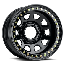 Load image into Gallery viewer, Raceline RT51 Daytona Rock 15x8in/6x139.7 BP/-19mm Offset/107.95mm Bore - Gloss Black Beadlock Wheel