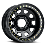 Raceline RT51 Daytona Rock 15x8in/6x139.7 BP/-19mm Offset/107.95mm Bore - Gloss Black Beadlock Wheel