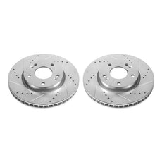 Cargar imagen en el visor de la galería, Power Stop 10-13 Kia Forte Front Evolution Drilled &amp; Slotted Rotors - Pair