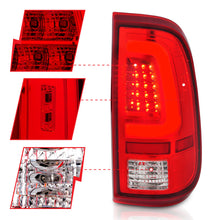 Cargar imagen en el visor de la galería, ANZO 2008-2016 Ford F-250 LED Taillights Chrome Housing Red/Clear Lens (Pair)