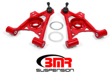 Cargar imagen en el visor de la galería, BMR 94-04 Mustang Lower Non-Adj. A-Arms (Poly) w/ Tall Ball Joint / Spring Pocket - Red