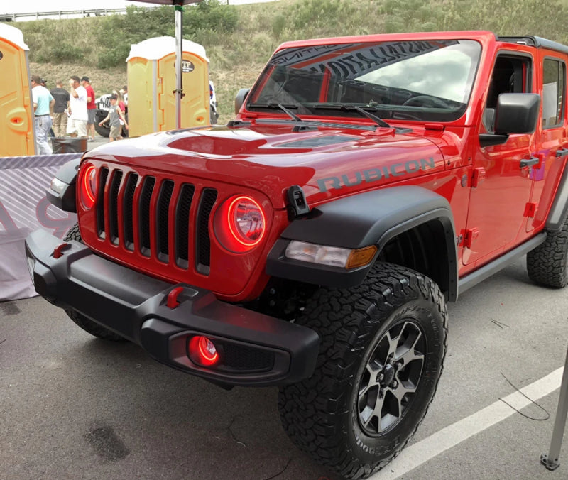 Oracle Jeep Wrangler JL/Gladiator JT LED Surface Mount Headlight Halo Kit - Amber