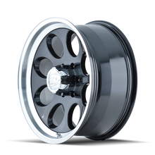 Cargar imagen en el visor de la galería, ION Type 171 15x8 / 5x139.7 BP / -27mm Offset / 108mm Hub Black/Machined Wheel