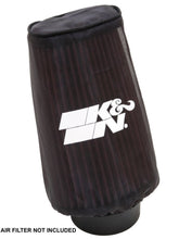 Cargar imagen en el visor de la galería, K&amp;N Filter Wrap Drycharger Oval Tapered Black - 3.25in Base I/S Width x 2.5in Top I/S Width x 7in H