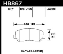 Cargar imagen en el visor de la galería, Hawk 13-16 Mazda CX-5 HPS 5.0 Front Brake Pads