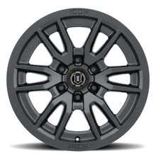 Cargar imagen en el visor de la galería, ICON Vector 6 17x8.5 6x5.5 25mm Offset 5.75in BS 95.1mm Bore Satin Black Wheel