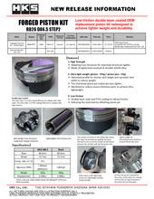 Cargar imagen en el visor de la galería, HKS Step2 Forged Piston Kit For RB26 - 86.5mm Bore