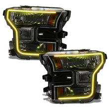 Cargar imagen en el visor de la galería, Oracle 15-17 Ford F-150 Dynamic RGB+A Pre-Assembled Headlights Halogen - Blk Edition - SEE WARRANTY