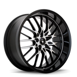 Konig Lace 17x8 5x114.3 ET45 Black/Machine Spoke