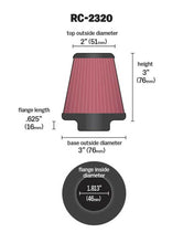 Cargar imagen en el visor de la galería, K&amp;N Universal Air Filter 1-13/16in FLG / 3in Bottom / 2in Top / 3in Height