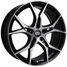 Cargar imagen en el visor de la galería, Enkei Vulcan 18X8.0 40mm Offset 5x120 Bolt 72.6mm Bore Black Machined Wheel