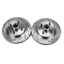 Cargar imagen en el visor de la galería, Power Stop 87-93 Ford Mustang Front Evolution Drilled &amp; Slotted Rotors - Pair