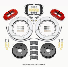 Cargar imagen en el visor de la galería, Wilwood Narrow Superlite 4R Rear Kit 14.00in Red 2007-up Jeep JK w/Lines