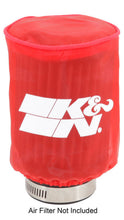 Cargar imagen en el visor de la galería, K&amp;N Drycharger Air Filter Wrap - Round Straight - Red Closed Top 3in Inside Dia x 4in Height