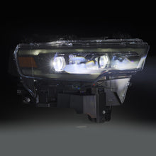 Cargar imagen en el visor de la galería, AlphaRex 25-26 Dodge Ram 1500 Luxx LED Proj Headlights -Alpha Black w/Activ Lit/Seq Signal/Switchbk