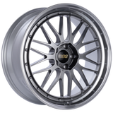 BBS LM 19x8.5 5x112 ET25 Diamond Black Center Diamond Cut Lip Wheel - 82mm PFS Required