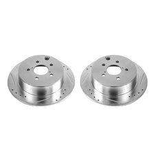 Cargar imagen en el visor de la galería, Power Stop 16-19 Subaru Crosstrek Rear Evolution Drilled &amp; Slotted Rotors - Pair