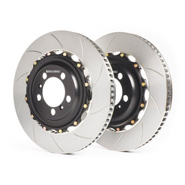 GiroDisc 2022+ Audi RS3 (8Y) (w/Carbon Ceramic Brakes) Front 2-Piece Iron Conversion Slotted Rotors