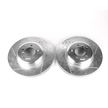 Cargar imagen en el visor de la galería, Power Stop 08-10 BMW 535i Front Evolution Drilled &amp; Slotted Rotors - Pair