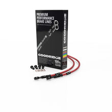 Cargar imagen en el visor de la galería, Goodridge 88-96 Yamaha FJ1200 Non A/Dive Race Red Brake Lines w/Black Fittings