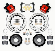 Cargar imagen en el visor de la galería, Wilwood Combination Parking Brake Rear Kit 12.88in Drilled Red 2013-Up Ford Focus ST w/ Lines