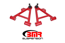Cargar imagen en el visor de la galería, BMR 79-93 Fox Mustang Lower Non-Adj. A-Arms (Coilover Only) w/ Tall Ball Joint (Poly) - Red