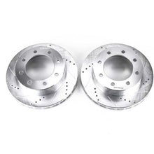 Cargar imagen en el visor de la galería, Power Stop 1999 Ford F-250 Super Duty Front Evolution Drilled &amp; Slotted Rotors - Pair