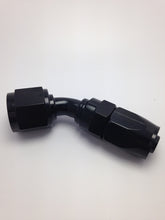 Cargar imagen en el visor de la galería, Fragola -10AN Fem x -8AN Hose 45 Degree Reducing Hose End - Black