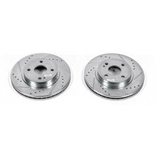 Cargar imagen en el visor de la galería, Power Stop 11-14 Mazda 2 Front Evolution Drilled &amp; Slotted Rotors - Pair