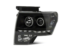 Cargar imagen en el visor de la galería, Raxiom 09-14 Ford F-150 G2 Super White LED Halo Projector Headlights- Black Housing- Clear Lens