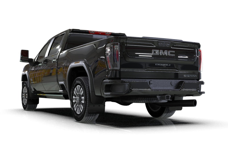 Rally Armor 20-26 GMC Sierra 2500/3500 HD Denali Black Mud Flap w/Metallic Black Logo